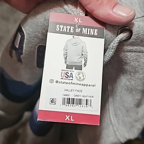 New State of Mine "Virginia"  The Old Dominion State mens size XL Thick/Hoodie - Picture 4 of 7